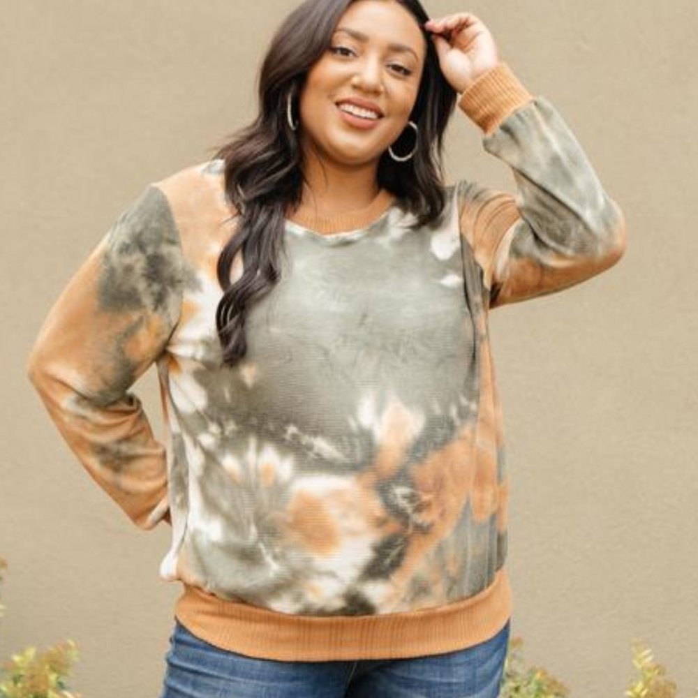Mix Of Emotions Waffle Knit Top NWT
